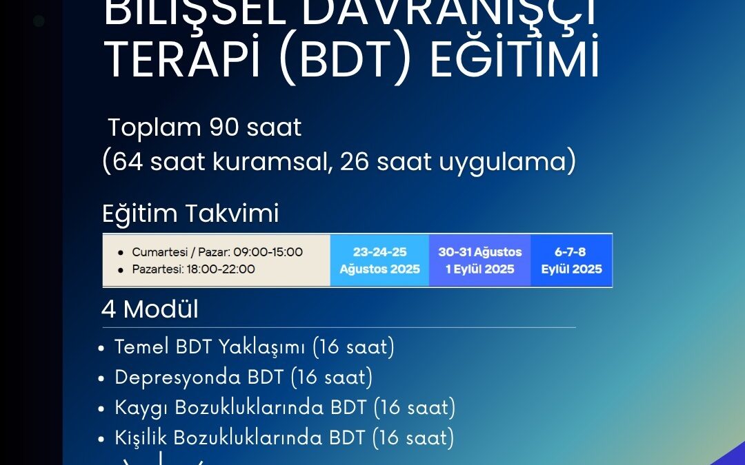 BİLİŞSEL DAVRANIŞÇI TERAPİ(BDT) EĞİTİMİ